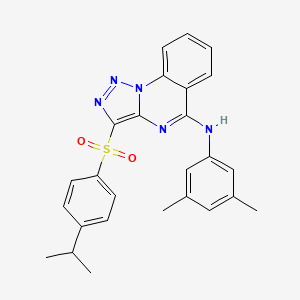 N-(3,5-dimethylphenyl)-3-{[4-(propan-2-yl)phenyl]sulfonyl}[1,2,3]triazolo[1,5-a]quinazolin-5-amine