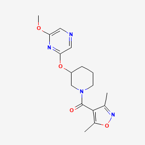 (3,5-Dimethylisoxazol-4-yl)(3-((6-methoxypyrazin-2-yl)oxy)piperidin-1-yl)methanone
