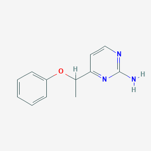 4-(1-Phenoxyethyl)-2-pyrimidinamine
