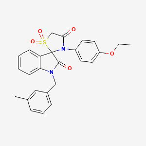 3'-(4-Ethoxyphenyl)-1-(3-methylbenzyl)spiro[indoline-3,2'-thiazolidine]-2,4'-dione 1',1'-dioxide