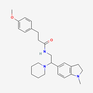 3-(4-methoxyphenyl)-N-(2-(1-methylindolin-5-yl)-2-(piperidin-1-yl)ethyl)propanamide