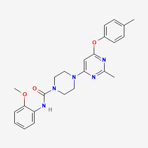 molecular formula C24H27N5O3 B2399578 N-(2-methoxyphenyl)-4-[2-methyl-6-(4-methylphenoxy)pyrimidin-4-yl]piperazine-1-carboxamide CAS No. 946249-96-3