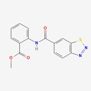 molecular formula C15H11N3O3S B2399638 METHYL 2-(1,2,3-BENZOTHIADIAZOLE-6-AMIDO)BENZOATE CAS No. 951902-02-6