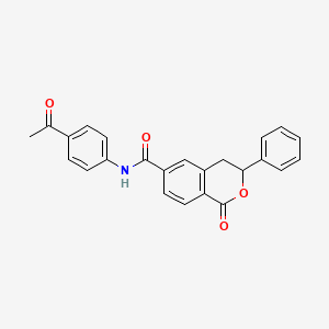 molecular formula C24H19NO4 B2399681 N-(4-acetylphenyl)-1-oxo-3-phenylisochroman-6-carboxamide CAS No. 853889-87-9