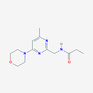 molecular formula C13H20N4O2 B2399691 N-((4-methyl-6-morpholinopyrimidin-2-yl)methyl)propionamide CAS No. 1797661-57-4