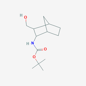 molecular formula C13H23NO3 B2399702 Tert-butyl N-[3-(hydroxymethyl)-2-bicyclo[2.2.1]heptanyl]carbamate CAS No. 1645410-37-2