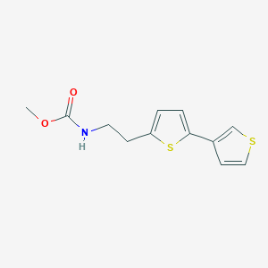 molecular formula C12H13NO2S2 B2399704 Methyl (2-([2,3'-bithiophen]-5-yl)ethyl)carbamate CAS No. 2034495-75-3