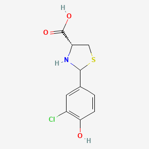 B2399803 (4R)-2-(3-chloro-4-hydroxyphenyl)-1,3-thiazolidine-4-carboxylic acid CAS No. 1014082-20-2
