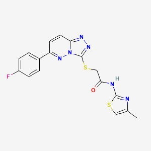 2-((6-(4-fluorophenyl)-[1,2,4]triazolo[4,3-b]pyridazin-3-yl)thio)-N-(4-methylthiazol-2-yl)acetamide