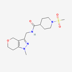 N-((1-methyl-1,4,6,7-tetrahydropyrano[4,3-c]pyrazol-3-yl)methyl)-1-(methylsulfonyl)piperidine-4-carboxamide