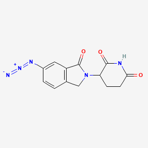 molecular formula C13H11N5O3 B2399868 3-(5-Azido-3-oxo-1H-isoindol-2-yl)piperidine-2,6-dione CAS No. 2580178-40-9