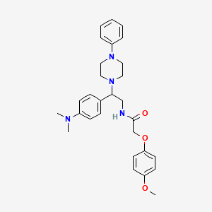 molecular formula C29H36N4O3 B2399917 N-(2-(4-(dimethylamino)phenyl)-2-(4-phenylpiperazin-1-yl)ethyl)-2-(4-methoxyphenoxy)acetamide CAS No. 1005305-39-4