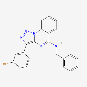molecular formula C22H16BrN5 B2399931 N-benzyl-3-(3-bromophenyl)-[1,2,3]triazolo[1,5-a]quinazolin-5-amine CAS No. 866867-01-8