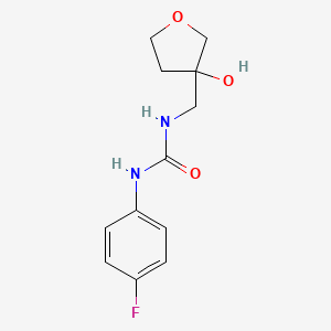 molecular formula C12H15FN2O3 B2399963 1-(4-fluorophenyl)-3-[(3-hydroxyoxolan-3-yl)methyl]urea CAS No. 1914540-32-1