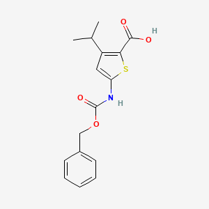 molecular formula C16H17NO4S B2399991 5-(Phenylmethoxycarbonylamino)-3-propan-2-ylthiophene-2-carboxylic acid CAS No. 2287335-18-4