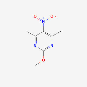 molecular formula C7H9N3O3 B2400006 2-Methoxy-4,6-dimethyl-5-nitropyrimidine CAS No. 1173984-09-2