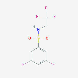 molecular formula C8H6F5NO2S B2400037 3,5-Difluoro-N-(2,2,2-trifluoroethyl)benzenesulfonamide CAS No. 2327116-69-6