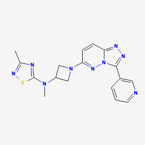 molecular formula C17H17N9S B2400081 N,3-Dimethyl-N-[1-(3-pyridin-3-yl-[1,2,4]triazolo[4,3-b]pyridazin-6-yl)azetidin-3-yl]-1,2,4-thiadiazol-5-amine CAS No. 2380039-89-2