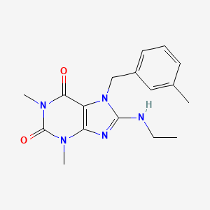 molecular formula C17H21N5O2 B2400133 8-(ethylamino)-1,3-dimethyl-7-(3-methylbenzyl)-1H-purine-2,6(3H,7H)-dione CAS No. 376623-79-9
