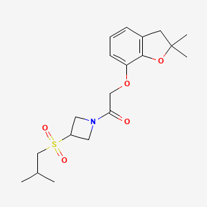 2-((2,2-Dimethyl-2,3-dihydrobenzofuran-7-yl)oxy)-1-(3-(isobutylsulfonyl)azetidin-1-yl)ethanone