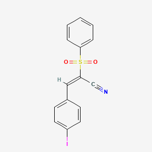 (2E)-3-(4-iodophenyl)-2-(phenylsulfonyl)prop-2-enenitrile