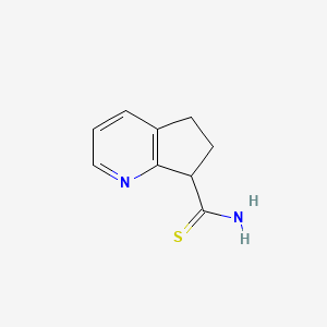 5H,6H,7H-cyclopenta[b]pyridine-7-carbothioamide