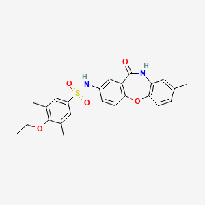 4-ethoxy-3,5-dimethyl-N-(8-methyl-11-oxo-10,11-dihydrodibenzo[b,f][1,4]oxazepin-2-yl)benzenesulfonamide