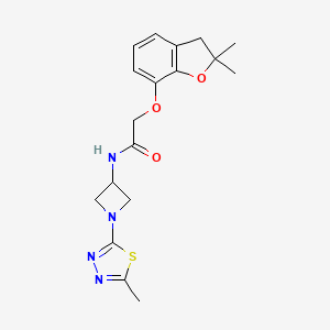 2-[(2,2-Dimethyl-3H-1-benzofuran-7-yl)oxy]-N-[1-(5-methyl-1,3,4-thiadiazol-2-yl)azetidin-3-yl]acetamide