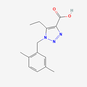 1-(2,5-dimethylbenzyl)-5-ethyl-1H-1,2,3-triazole-4-carboxylic acid