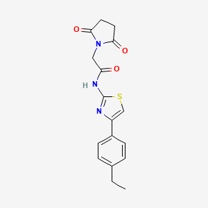 2-(2,5-dioxopyrrolidin-1-yl)-N-(4-(4-ethylphenyl)thiazol-2-yl)acetamide