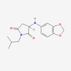 3-(1,3-Benzodioxol-5-ylamino)-1-(2-methylpropyl)pyrrolidine-2,5-dione