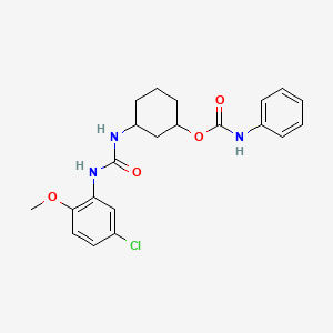 3-(3-(5-Chloro-2-methoxyphenyl)ureido)cyclohexyl phenylcarbamate