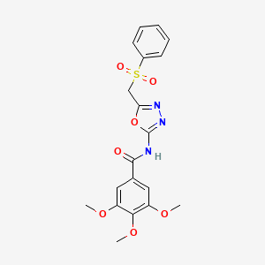 3,4,5-trimethoxy-N-(5-((phenylsulfonyl)methyl)-1,3,4-oxadiazol-2-yl)benzamide