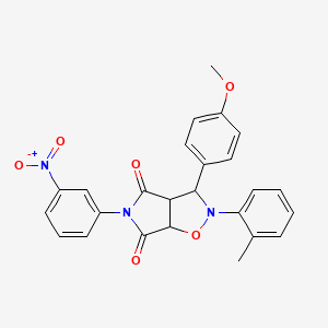 3-(4-methoxyphenyl)-5-(3-nitrophenyl)-2-(o-tolyl)dihydro-2H-pyrrolo[3,4-d]isoxazole-4,6(5H,6aH)-dione