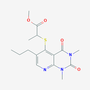 Methyl 2-((1,3-dimethyl-2,4-dioxo-6-propyl-1,2,3,4-tetrahydropyrido[2,3-d]pyrimidin-5-yl)thio)propanoate