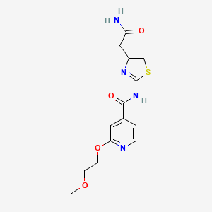 N-(4-(2-amino-2-oxoethyl)thiazol-2-yl)-2-(2-methoxyethoxy)isonicotinamide