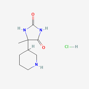 5-Methyl-5-(piperidin-3-yl)imidazolidine-2,4-dione hydrochloride