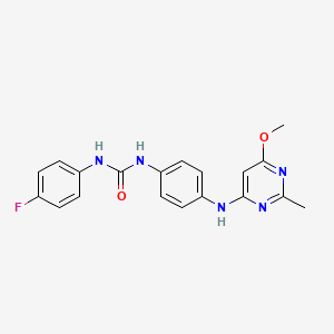1-(4-Fluorophenyl)-3-(4-((6-methoxy-2-methylpyrimidin-4-yl)amino)phenyl)urea