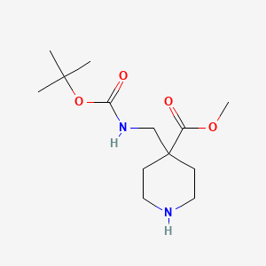 Methyl 4-({[(tert-butoxy)carbonyl]amino}methyl)piperidine-4-carboxylate