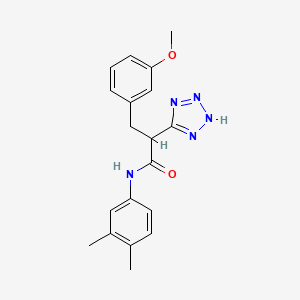 N-(3,4-dimethylphenyl)-3-(3-methoxyphenyl)-2-(2H-tetrazol-5-yl)propanamide