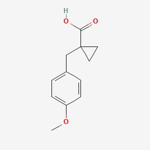 1-[(4-Methoxyphenyl)methyl]cyclopropane-1-carboxylic acid