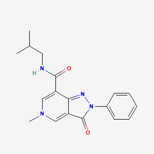 molecular formula C18H20N4O2 B2400203 5-methyl-N-(2-methylpropyl)-3-oxo-2-phenyl-2H,3H,5H-pyrazolo[4,3-c]pyridine-7-carboxamide CAS No. 923184-32-1