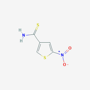 molecular formula C5H4N2O2S2 B2400215 5-Nitrothiophene-3-carbothioamide CAS No. 256508-60-8