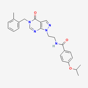 4-isopropoxy-N-(2-(5-(2-methylbenzyl)-4-oxo-4,5-dihydro-1H-pyrazolo[3,4-d]pyrimidin-1-yl)ethyl)benzamide