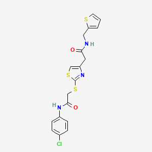 N-(4-chlorophenyl)-2-((4-(2-oxo-2-((thiophen-2-ylmethyl)amino)ethyl)thiazol-2-yl)thio)acetamide