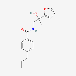 molecular formula C17H21NO3 B2400233 N-[2-(furan-2-yl)-2-hydroxypropyl]-4-propylbenzamide CAS No. 1396874-31-9