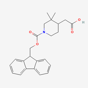 2-[1-(9H-Fluoren-9-ylmethoxycarbonyl)-3,3-dimethylpiperidin-4-yl]acetic acid