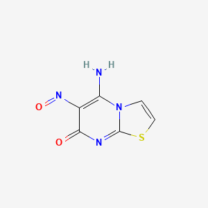 molecular formula C6H4N4O2S B2400239 5-氨基-6-亚硝基-7H-[1,3]噻唑并[3,2-a]嘧啶-7-酮 CAS No. 174279-85-7