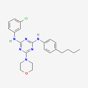 N2-(4-butylphenyl)-N4-(3-chlorophenyl)-6-morpholino-1,3,5-triazine-2,4-diamine
