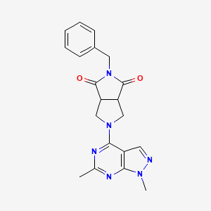 5-Benzyl-2-(1,6-dimethylpyrazolo[3,4-d]pyrimidin-4-yl)-1,3,3a,6a-tetrahydropyrrolo[3,4-c]pyrrole-4,6-dione
